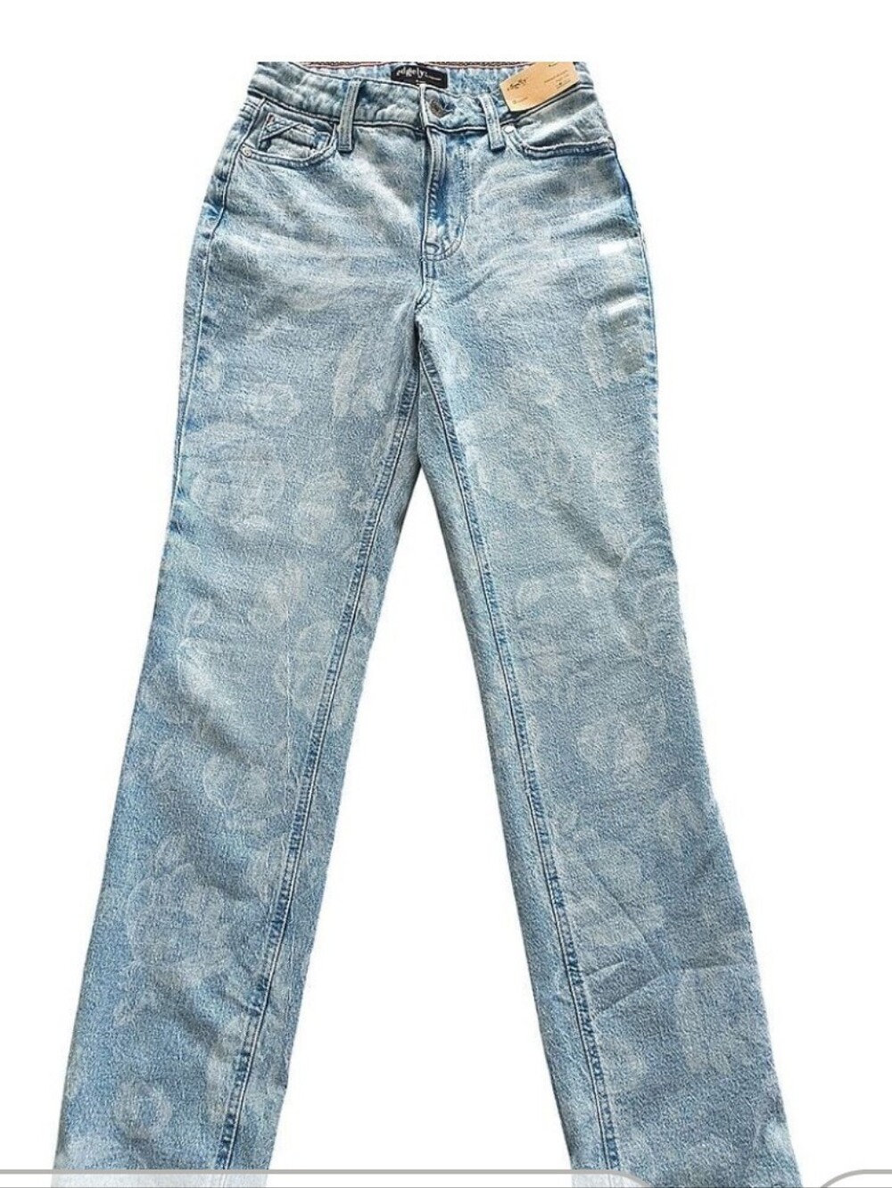Edgely Women's Bleached Flower Jeans